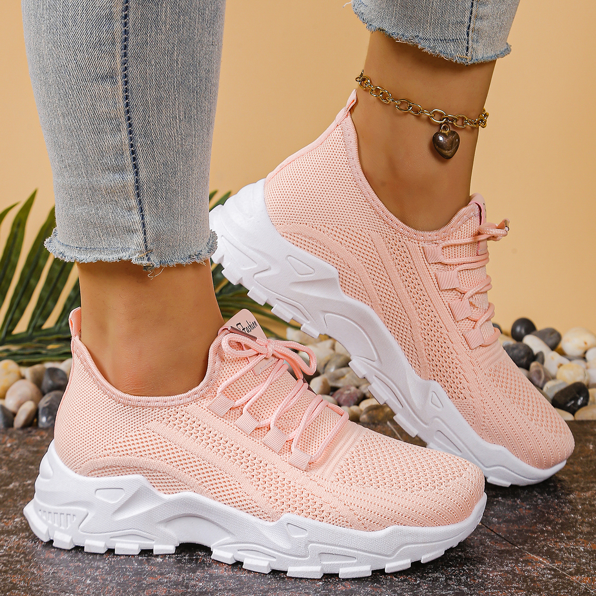 Women'S Shoes For Tennis - New women's thick-soled sneakers Breathable Mesh