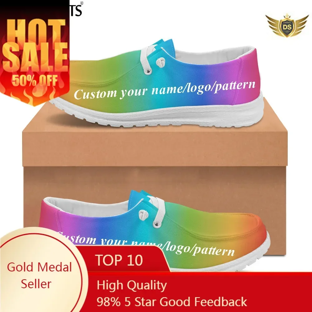 Women Shoes Logo - Custom Shoes Womens Lace Up Flats