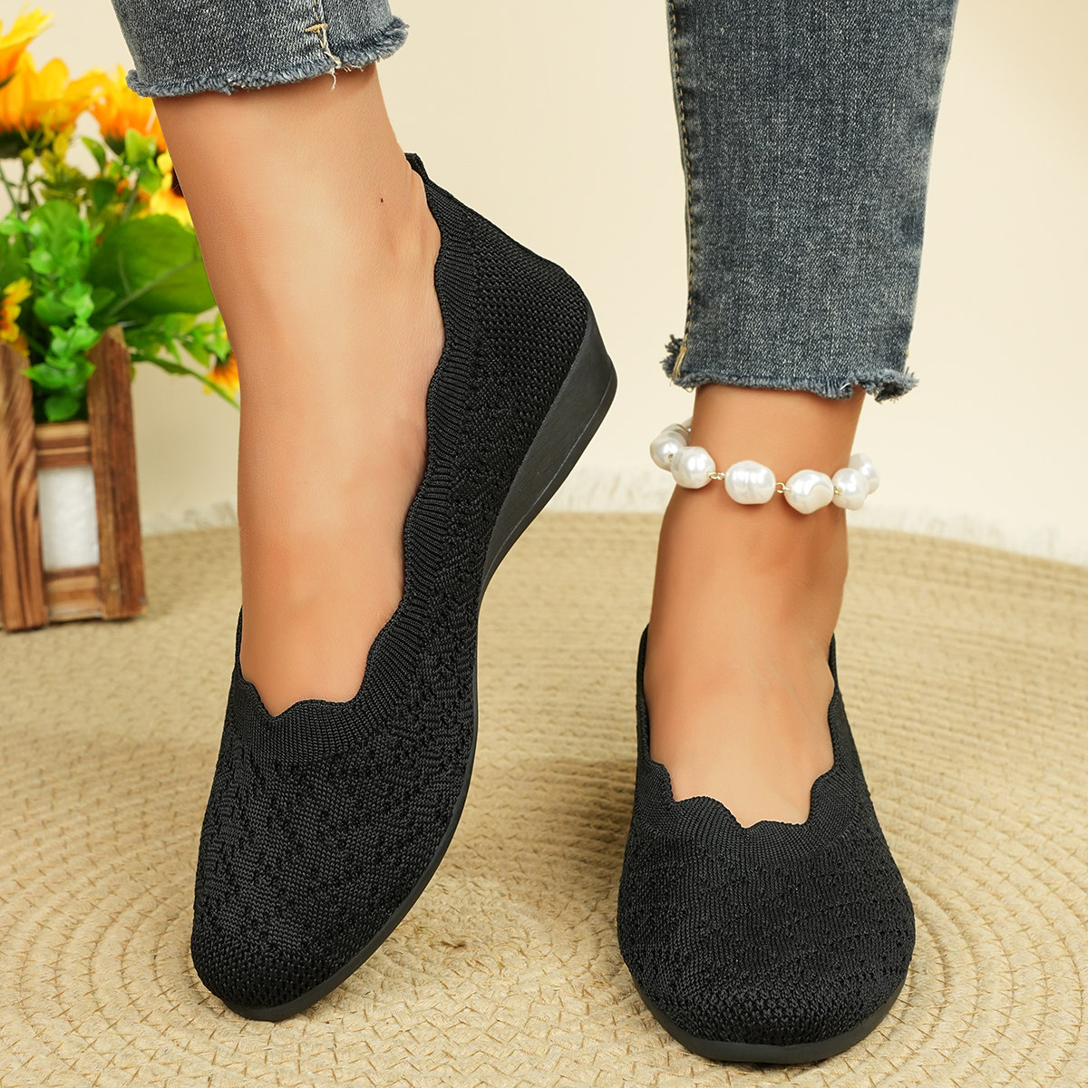 Women's Breathable Knit Flats  - Women'S Shoes Toms ulasan dan harga