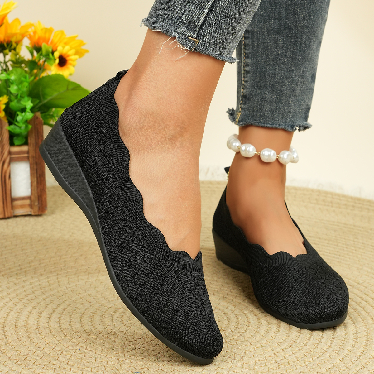 Women's Breathable Knit Flats  - Women'S Shoes Toms ulasan dan harga