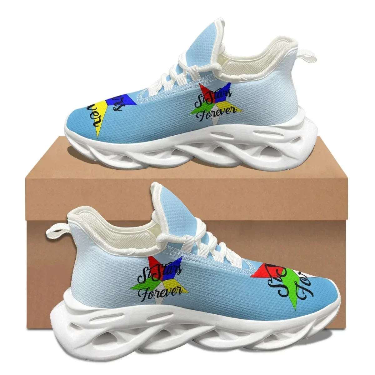 Sky Blue Pentagram OES Pattern - Women'S Shoes For Tennis ulasan dan harga