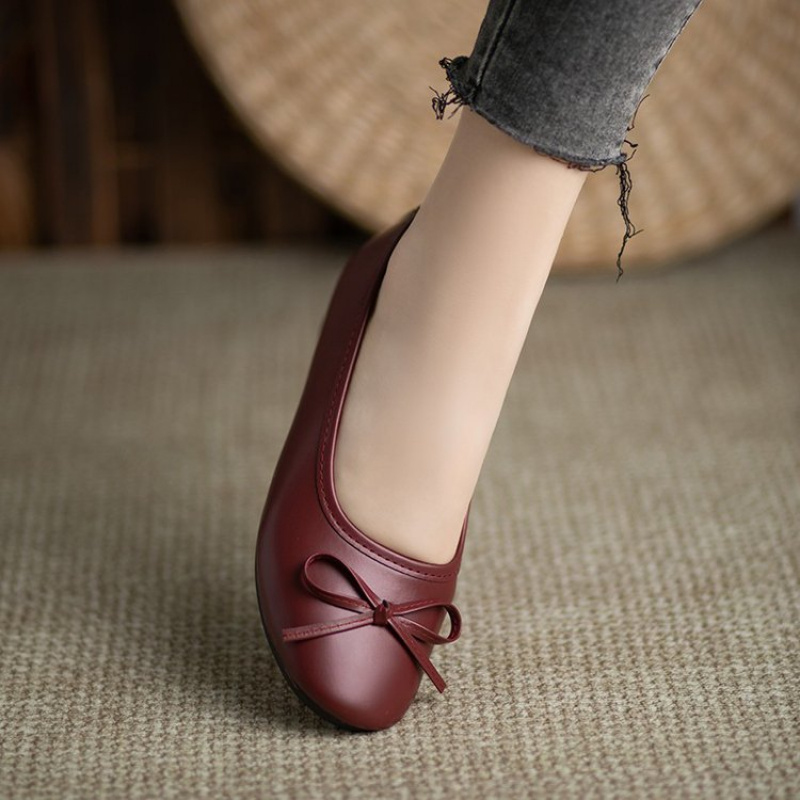 Elegant Bowknot Flat Shoes for - Pointed Toe Flat ulasan dan harga