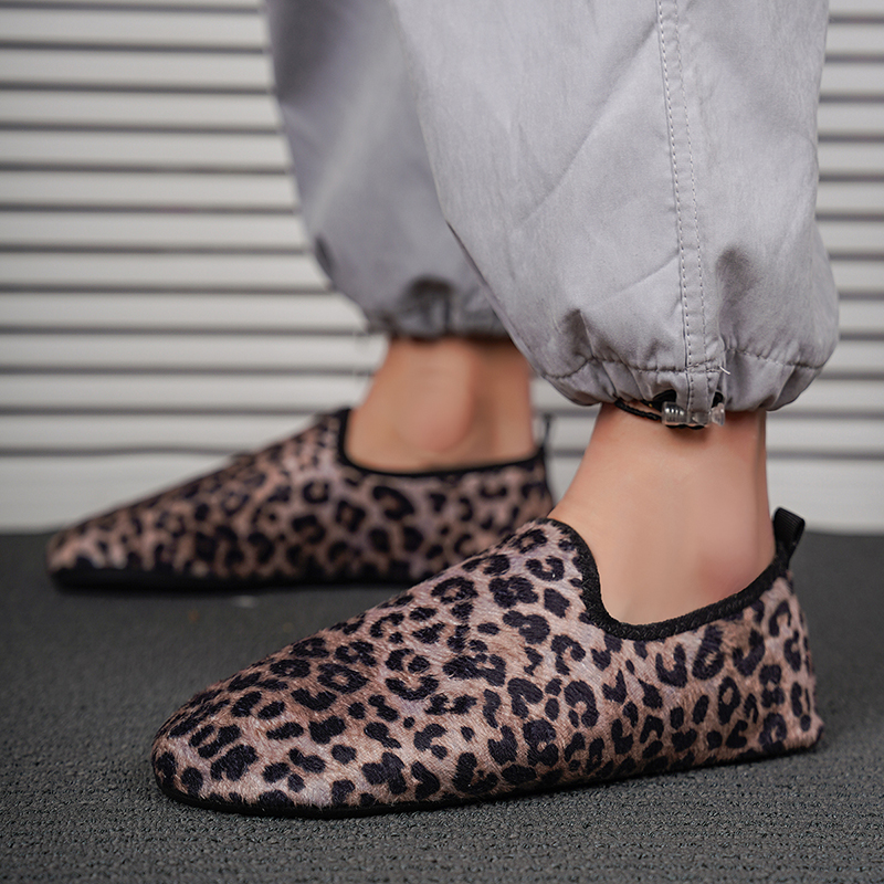 Winter Cotton Shoes Women Leop - Loafer Flat Women ulasan dan harga