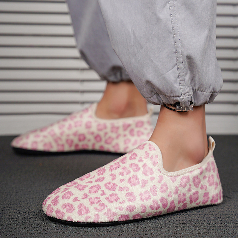Winter Cotton Shoes Women Leop - Loafer Flat Women ulasan dan harga